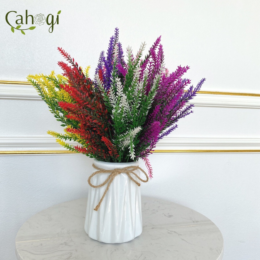 Hoa Giả - Cành Hoa Oải Hương Nhựa 35 CM