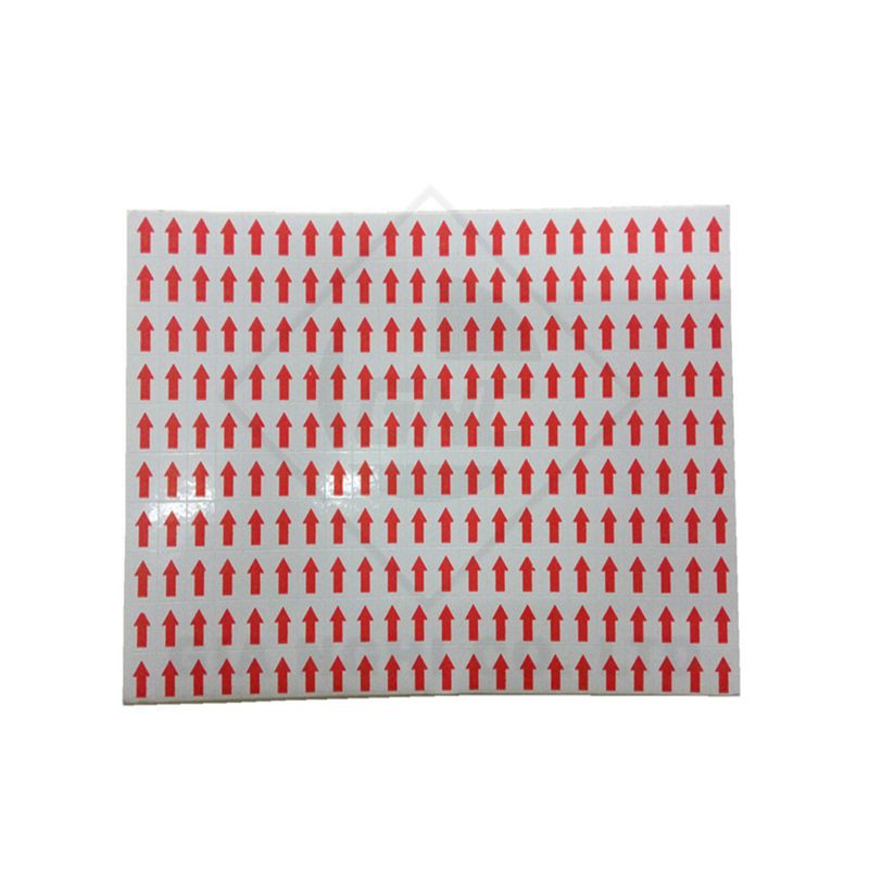 700 Tem mũi tên sticker dán lỗi sản phẩm kích thước 9x9mm phục vụ ngành may mặc, công nghiệp.