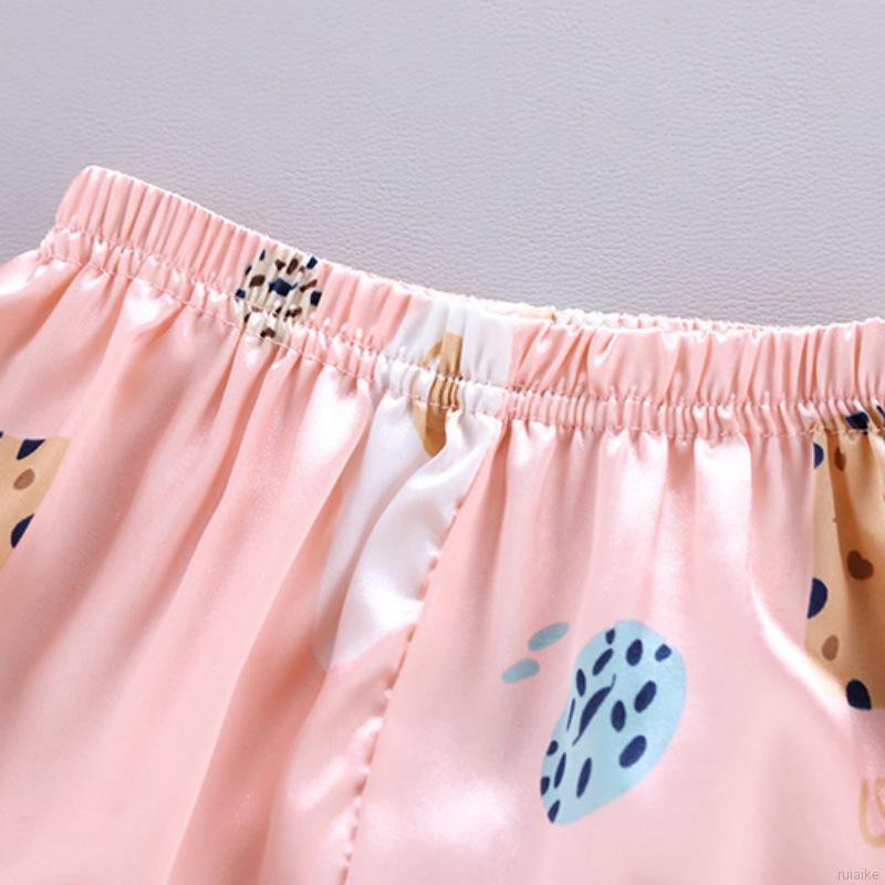 Bộ Đồ Ngủ Pijama Dài Tay Vải Phi Bóng Cho Bé Từ 1-6 Tuổi