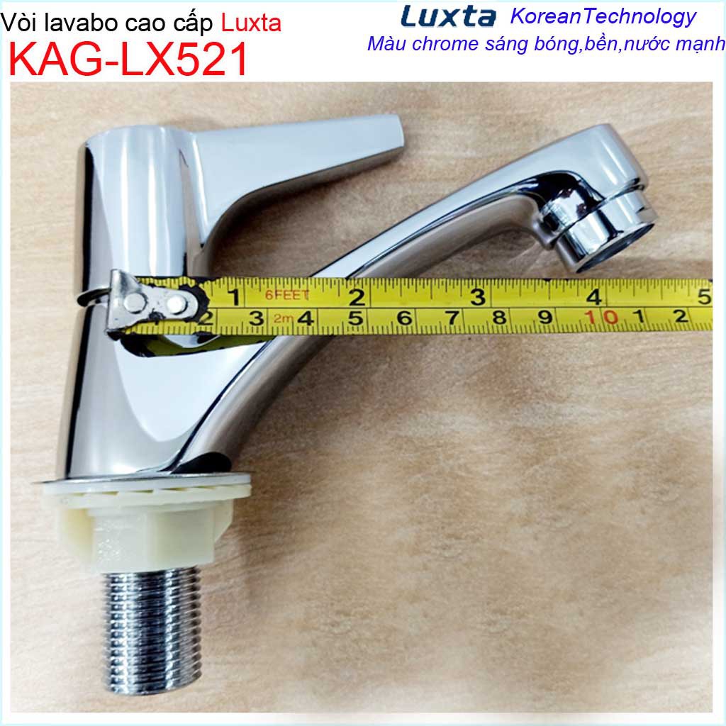 Vòi lavabo lạnh Luxta KAG-LX521 tay gạt vuông, vòi chậu rửa mặt nước mạnh sử dụng siêu bền