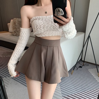 Quần culottes lưng cao xếp ly thời trang mùa hè mới cho nữ