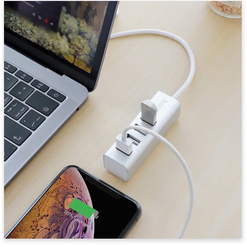 HUB 4 cổng USB Hoco HB1 tương thích cao chất liệu vỏ hợp kim nhôm cao cấp - MrPhukien