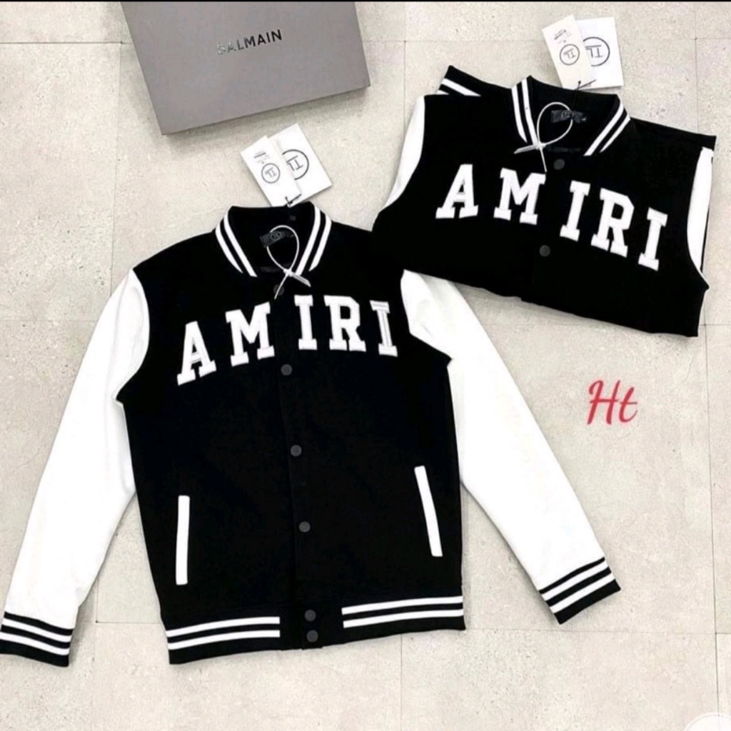 Áo Bomber Nỉ AMIRI ❤ Áo Bomber Varsity Bóng Chày Nam Nữ