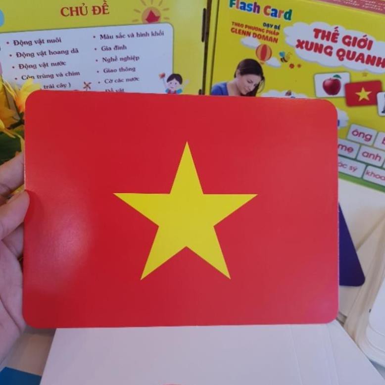 Bộ thẻ học thông minh Glenn Doman dạy bé nhận biết về Thế giới xung quanh, kết hợp dạy Từ vựng kt A5 - 15x21cm