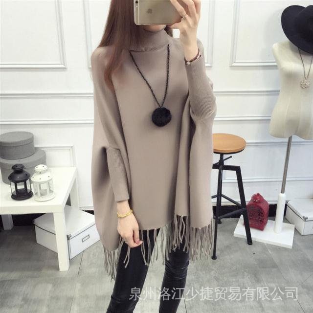 Áo Len Cánh Dơi Cổ Lọ Phong Cách Hàn Quốc Mới