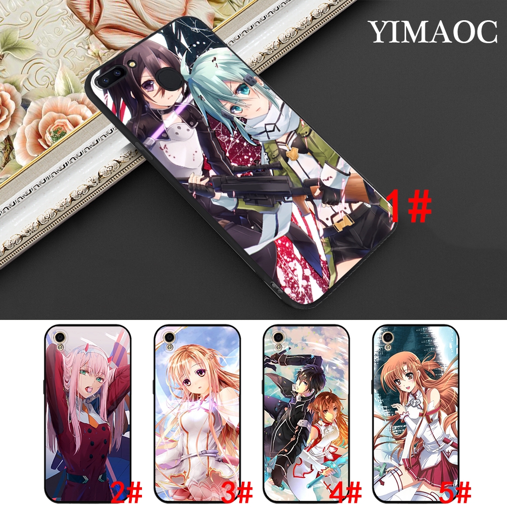 Ốp điện thoại mềm hình Sword Art Online cho OPPO F11 F1 Plus R9 R9S R11 R11S R15 R17 Pro