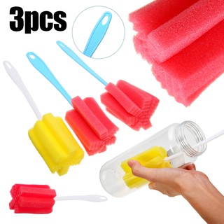 Set 3 cọ đầu xốp cán nhựa dài tiện dụng khi vệ sinh ly tách