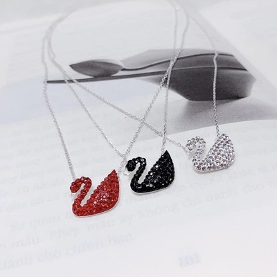 Dây chuyền bạc nữ TLEE mẫu thiên nga đá màu bạc Italy cao cấp TLEE JEWELRY D0226