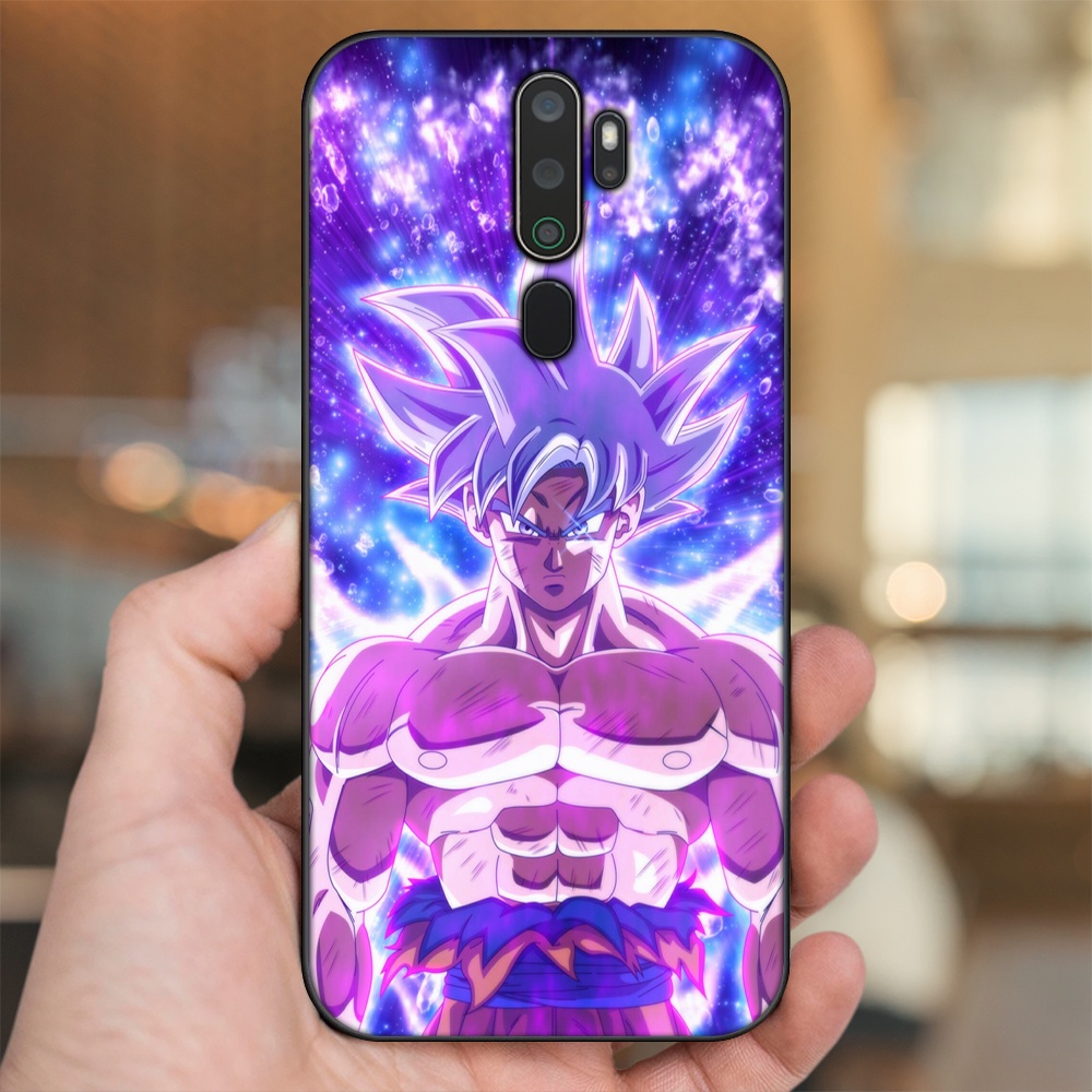 Ốp lưng Oppo A5 2020, A9 2020 viền đen in hình Goku Dragon Ball