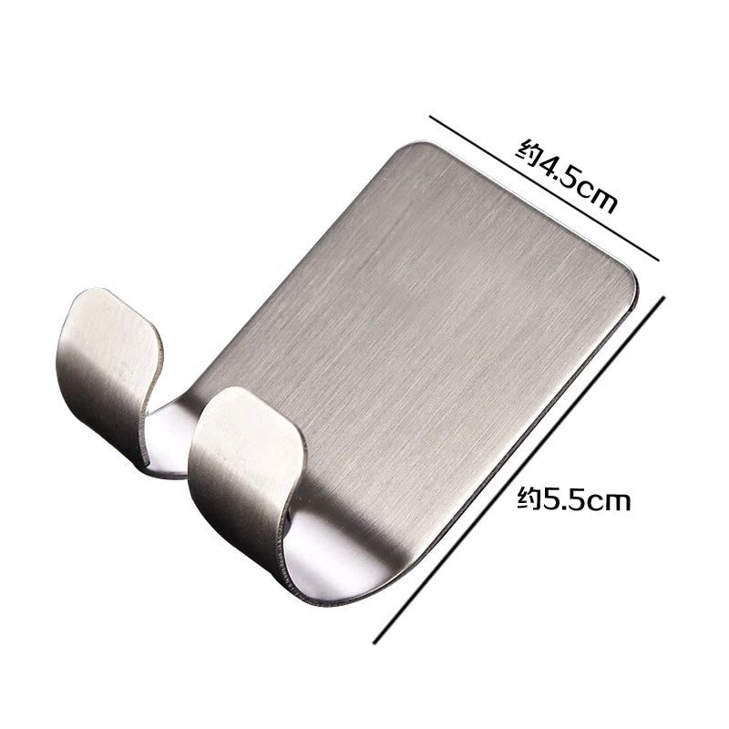 Móc Treo Dao Cạo Râu, Móc Inox Đa Năng Dán Tường Treo Ổ Cắm Điện Chịu Lực Tốt