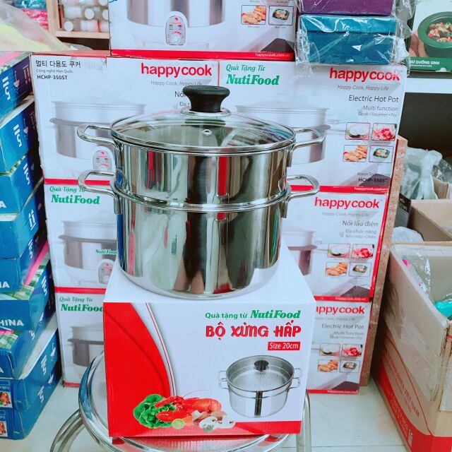 Nồi hấp 2 tầng Happycook