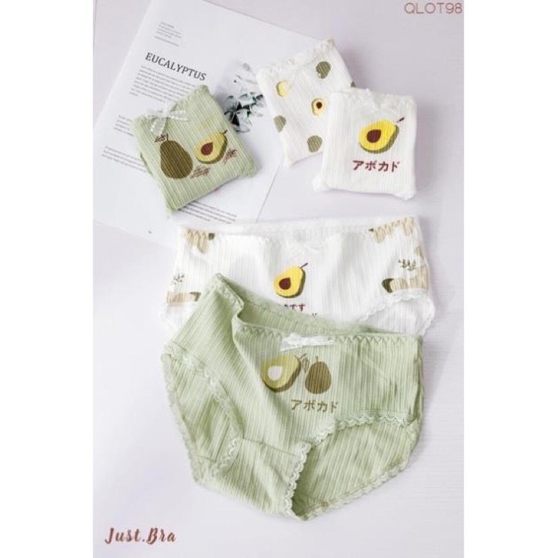 set 10 quần lót cotton tăm bơ cho nữ và bé gái