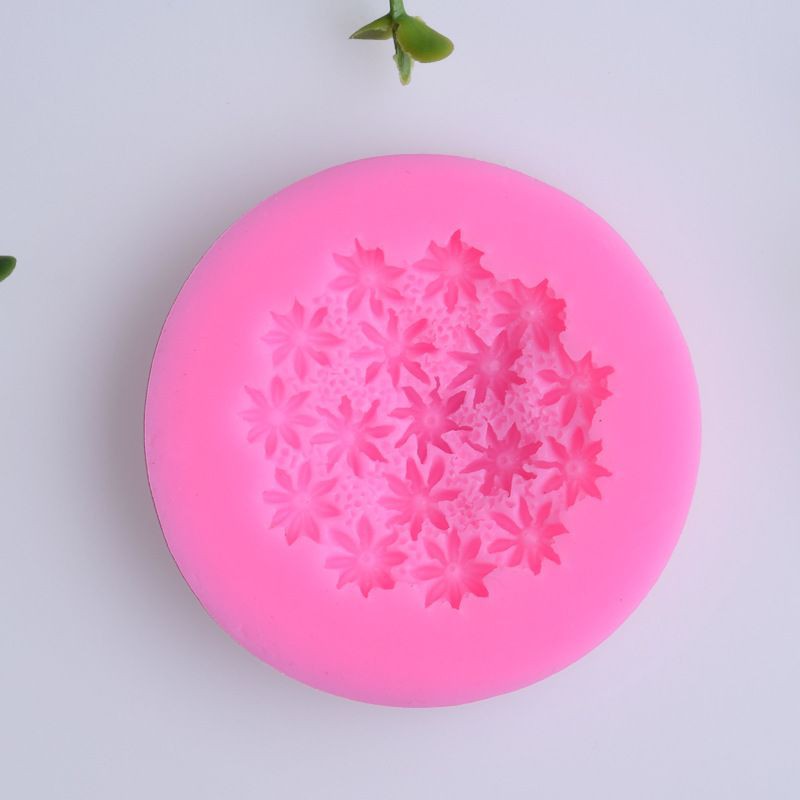 Khuôn silicon 4D chùm hoa nhí 4cm