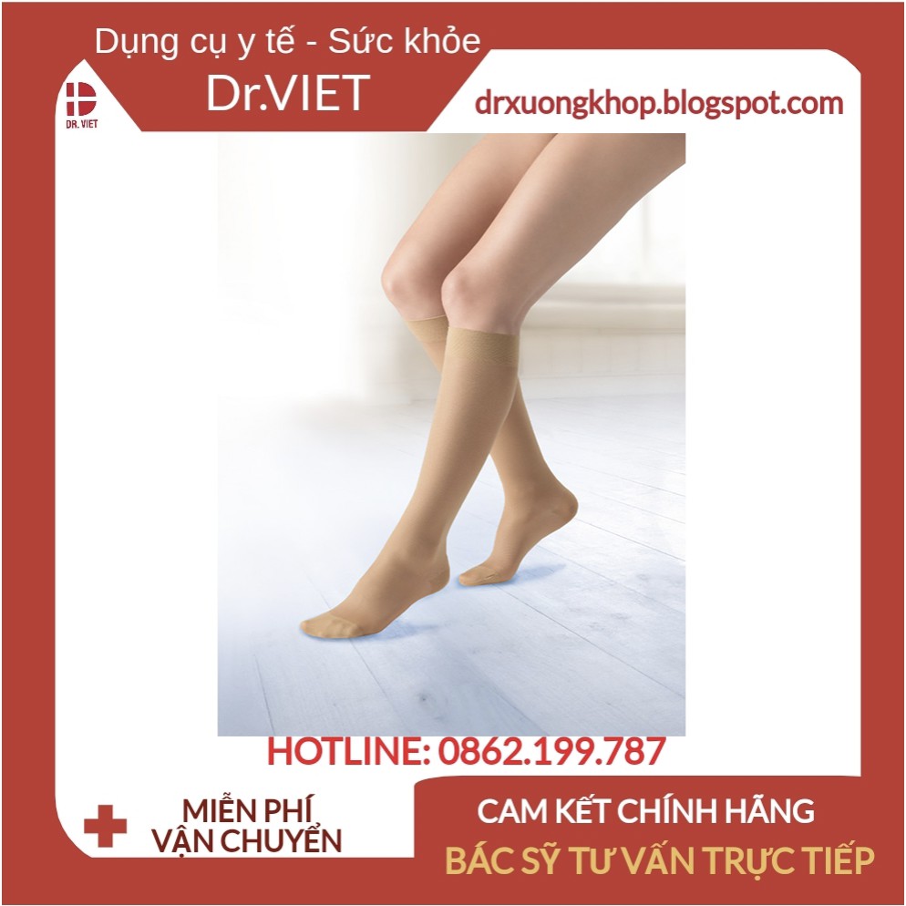 Vớ gối y khoa chống suy giãn tĩnh mạch Belsana Classic AD Đức chính hãng cao cấp- Giúp máu lưu thông tốt, không hầm hơi