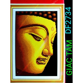 Tranh đá KHUÔN MẶT PHẬT TỔ - 36x50cm - DF2734 - BỔN SƯ THÍCH CA MÂU NI PHẬT - tranh đá chưa làm - chưa gắn đá