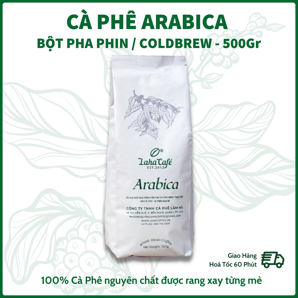 Cà phê Arabica Cầu Đất gói 500g, nguyên chất phù hợp pha Cold Brew, Pour Over, Specialty từ Laha Cafe