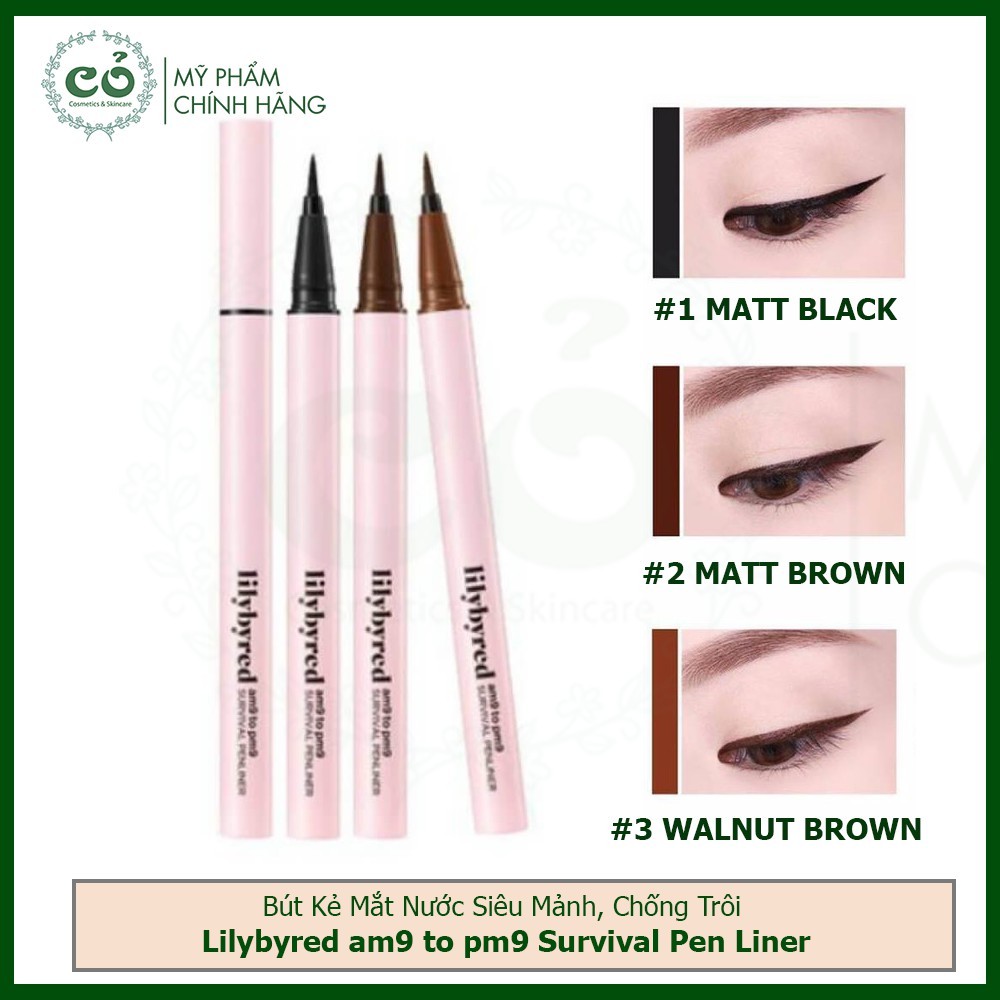 Bút Kẻ Mắt Nước Siêu Mảnh, Chống Trôi Lilybyred am9 to pm9 Survival PenLiner