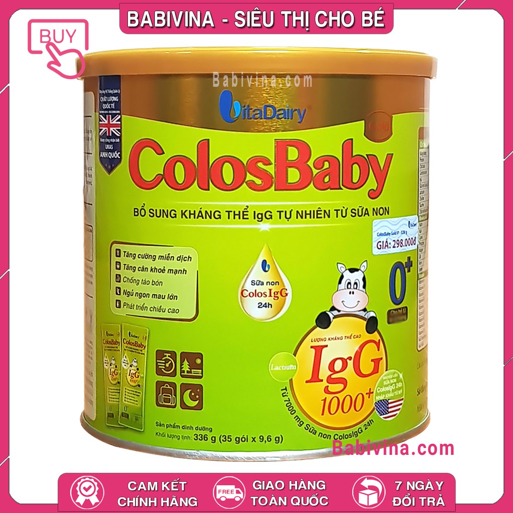 [CHÍNH HÃNG] Sữa Non ColosIgG 24h 90G, ColosBaby Gold số 0 (35 Gói 336G), ColosBaby Gold  số 1 (35 Gói 546G)