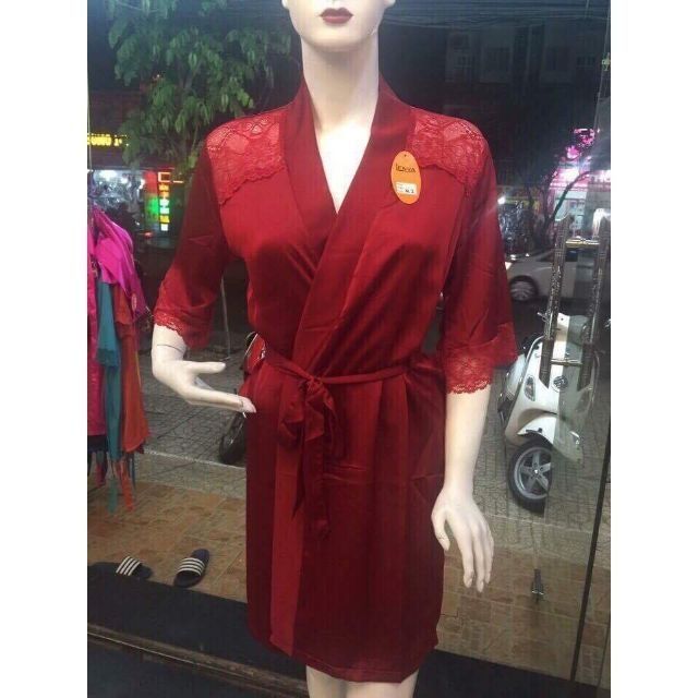 Áo choàng Satin lụa cao cấp dưới 70kg