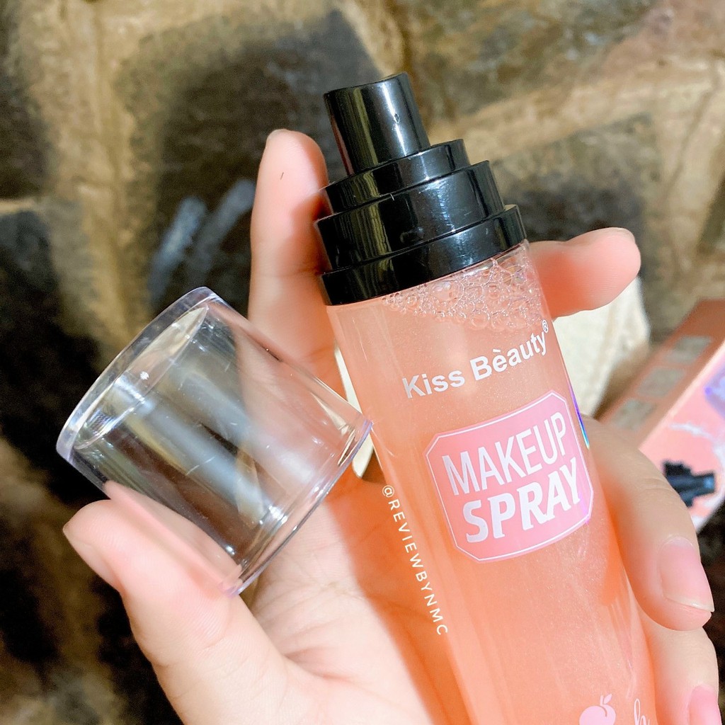 Xịt khóa nền trang điểm makeup spray Kiss Beauty Peach | BigBuy360 - bigbuy360.vn