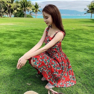 Váy hoa hai dây
