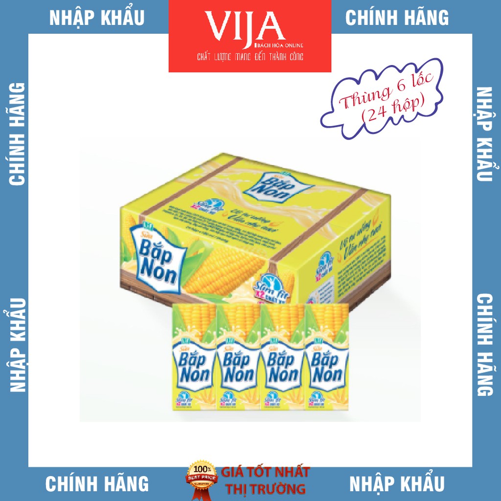 Thùng 24 hộp Sữa Bắp Non LIF 180ml DATE MỚI