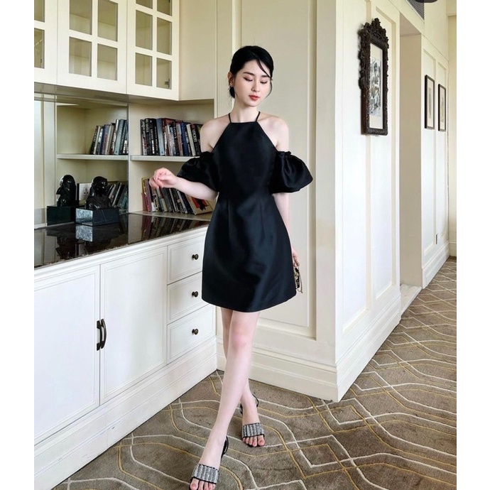 Jamie Dress Váy tacfa rớt vai tay bồng thiết kế tiểu thư siêu xinh Alina by L, kèm hình thật