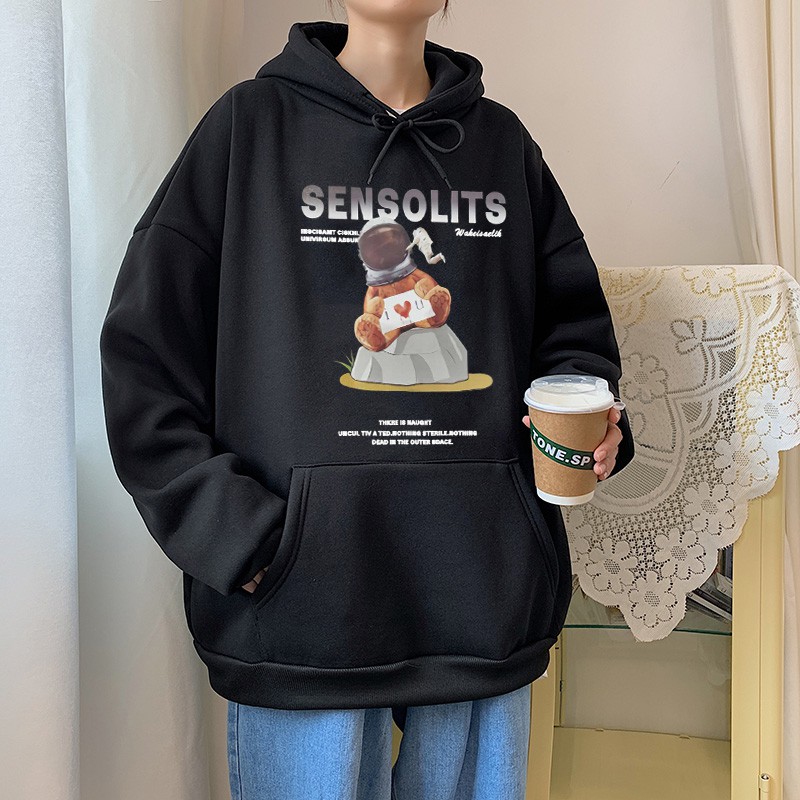 Áo hoodie dáng rộng họa tiết hoạt hình thời trang cá tính cho nam | BigBuy360 - bigbuy360.vn
