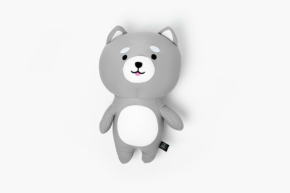 Gối Ôm ARTBOX Hàn Quốc Hình Cún Shiba Màu Xám
