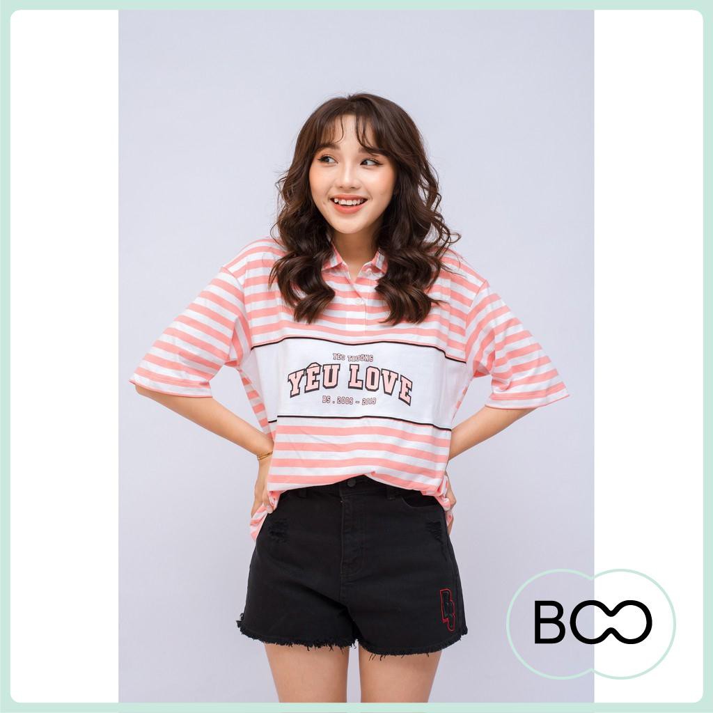Áo Polo Fe Stu Loose Yêu Love Boo | BigBuy360 - bigbuy360.vn