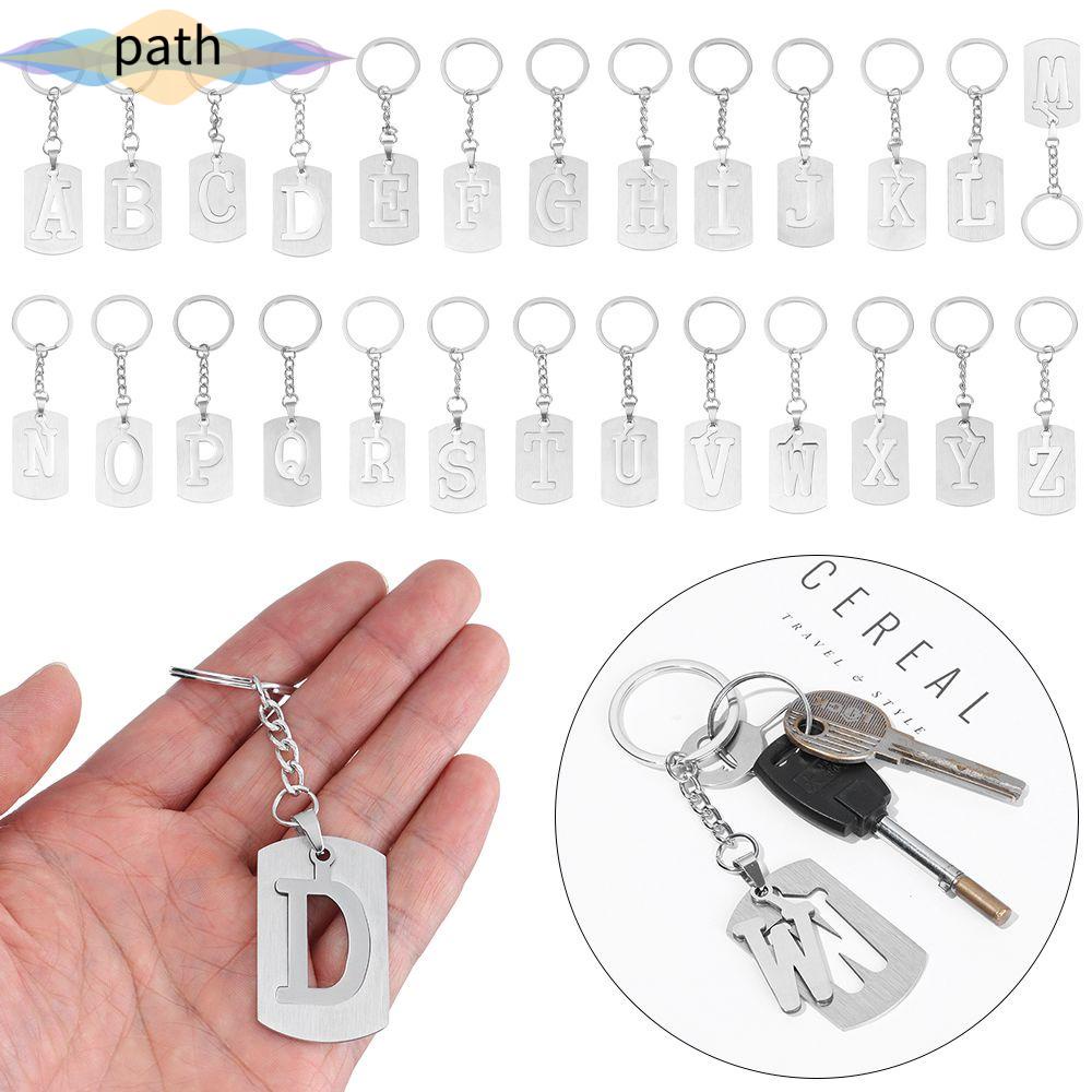 Mặt dây chuyền hình 26 chữ cái từ A đến Z bằng kim loại thời trang cho nam và nữ