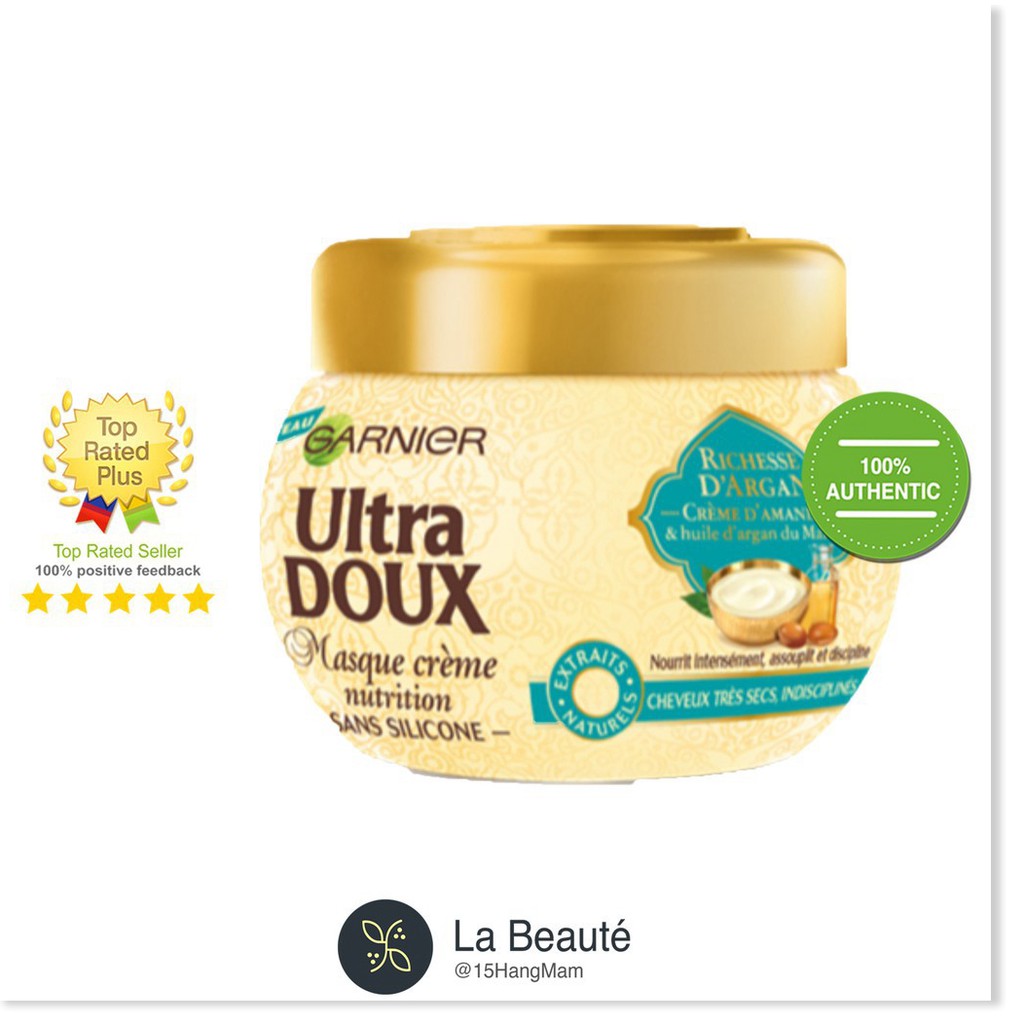 [Mã giảm giá mỹ phẩm chính hãng] Garnier Ultra Doux Masque - Kem Ủ Phục Hồi Tóc Đủ Chủng Loại 300ml