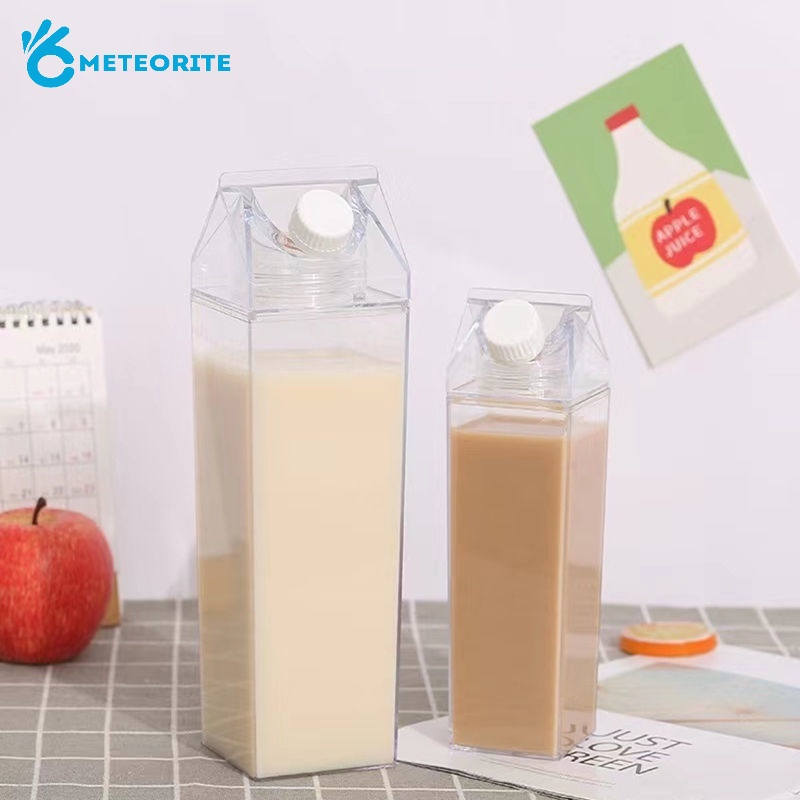 Cốc Nhựa Trong Suốt Hình Vuông Dung Tích 500/1000ml Chống Tràn Tiện Dụng Cho Nhà Bếp