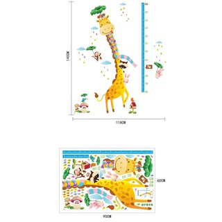 Decal đo chiều cao hươu vui vẻ - Decal 02