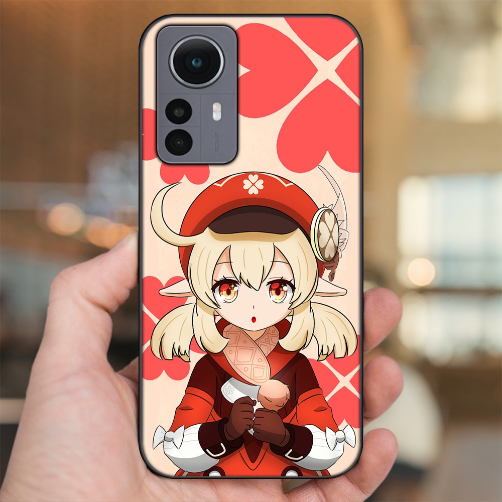 Ốp lưng Xiaomi 12 viền đen in hình Klee Genshin Impact