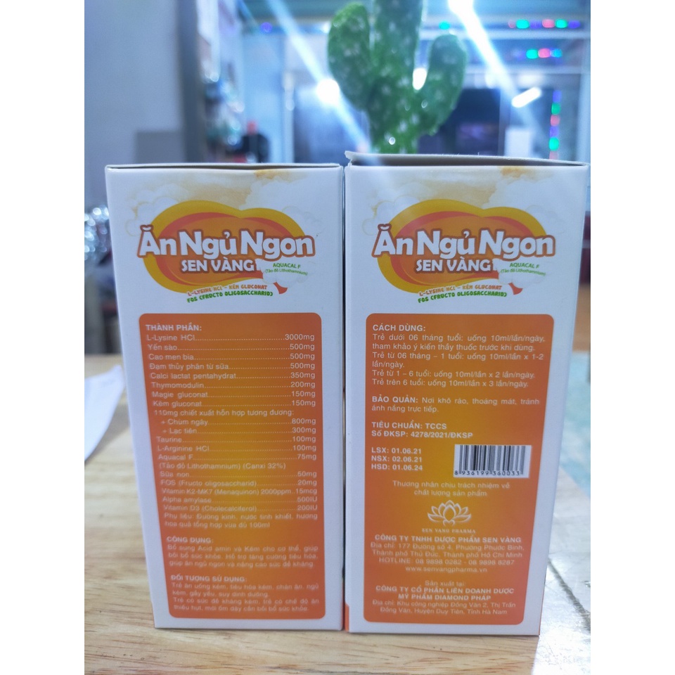 Siro Ăn Ngủ Ngon Sen Vàng Giúp Trẻ Hết Biếng Ăn, Tăng Cường Hấp Thu