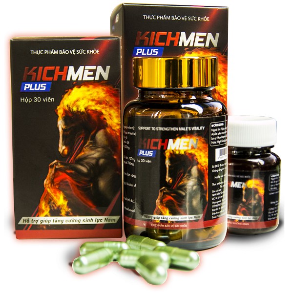 Viên uống Kichmen Plus – Hỗ trợ tăng cường sinh lực nam giới (Hộp 30 viên)