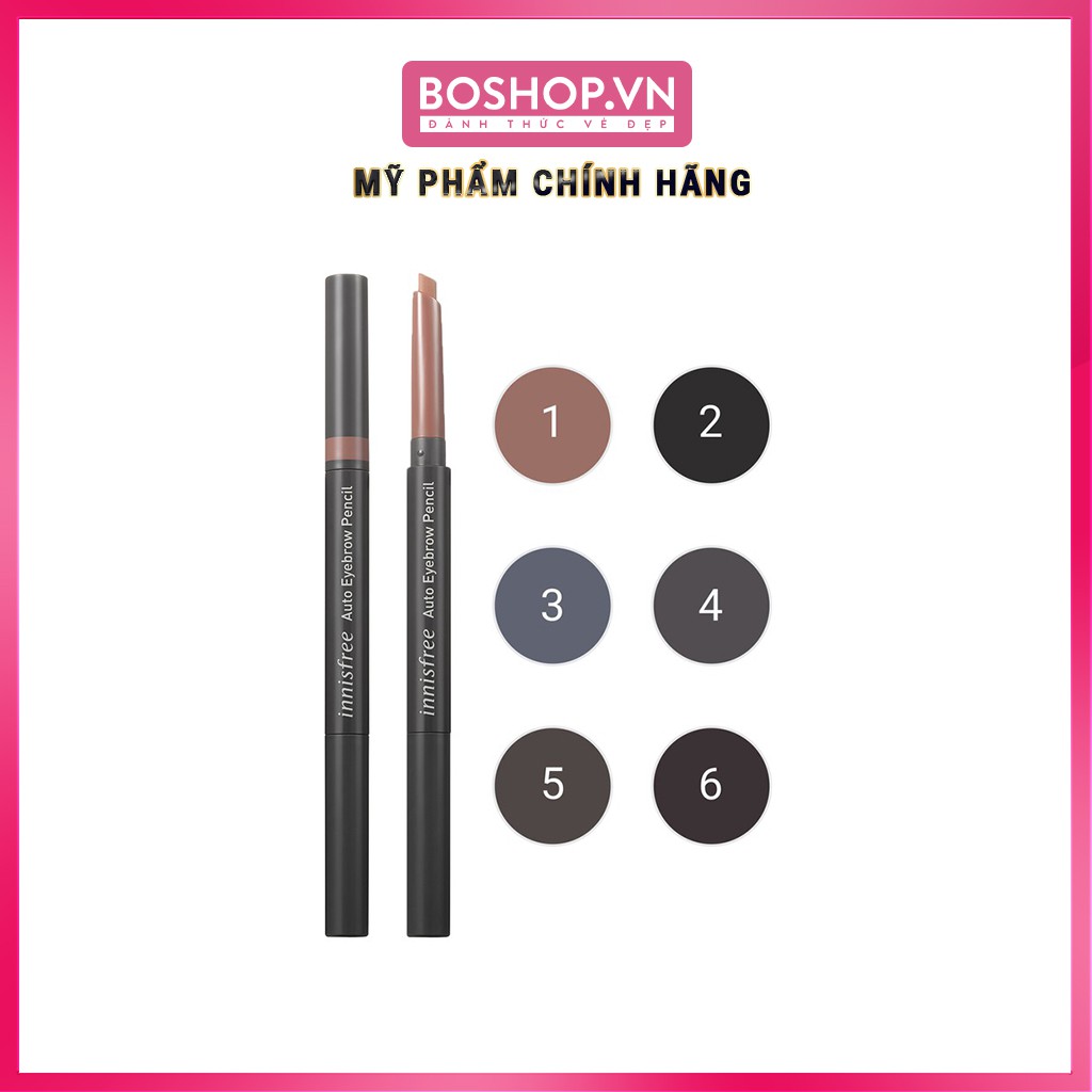 Chì Kẻ Chân Mày Innisfree Auto Eyebrow Pencil [Hàng cắt seal để kiểm tra chất lượng sản phẩm]