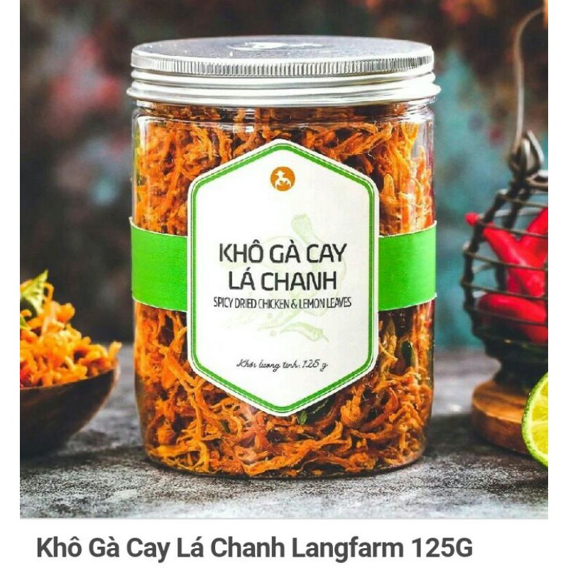 Khô gà cay lá chanh Langfarm 125g