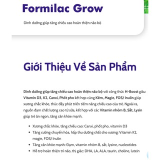 Sữa bột Formilac Grow - 900g