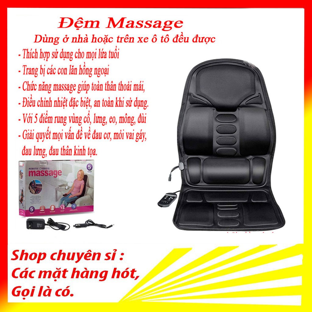 Ghế massage toàn thân trên ô tô - Máy mát xa toàn thân 8 vùng da cao cấp hàng chính hãng