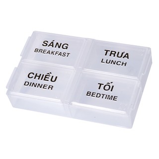Dụng cụ phân thuốc ngày (nhỏ) 4 ngăn