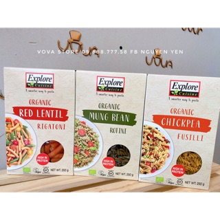 Nui ống/ nui xoắn hữu cơ Explore Cuisine 250g - Thái Lan (Date 2022)