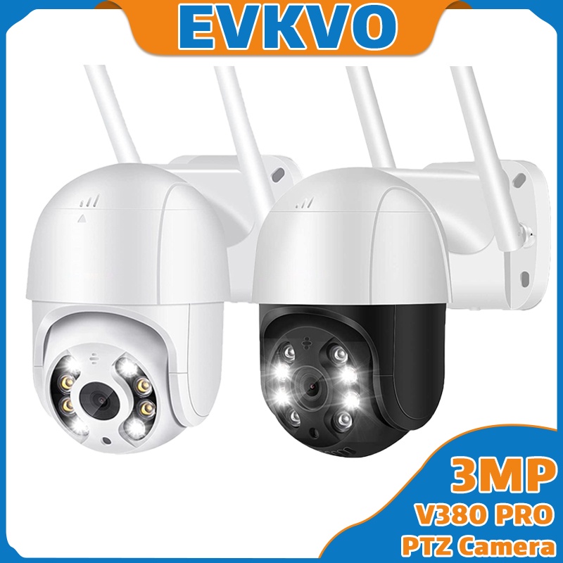 EVKVO - Theo dõi tự động - Tầm nhìn ban đêm đầy đủ màu sắc - Phát hiện hình người  - V380 PRO APP FHD 3MP Wireless WIFI Outdoor PTZ IP Camera CCTV Security Surveillance Camera