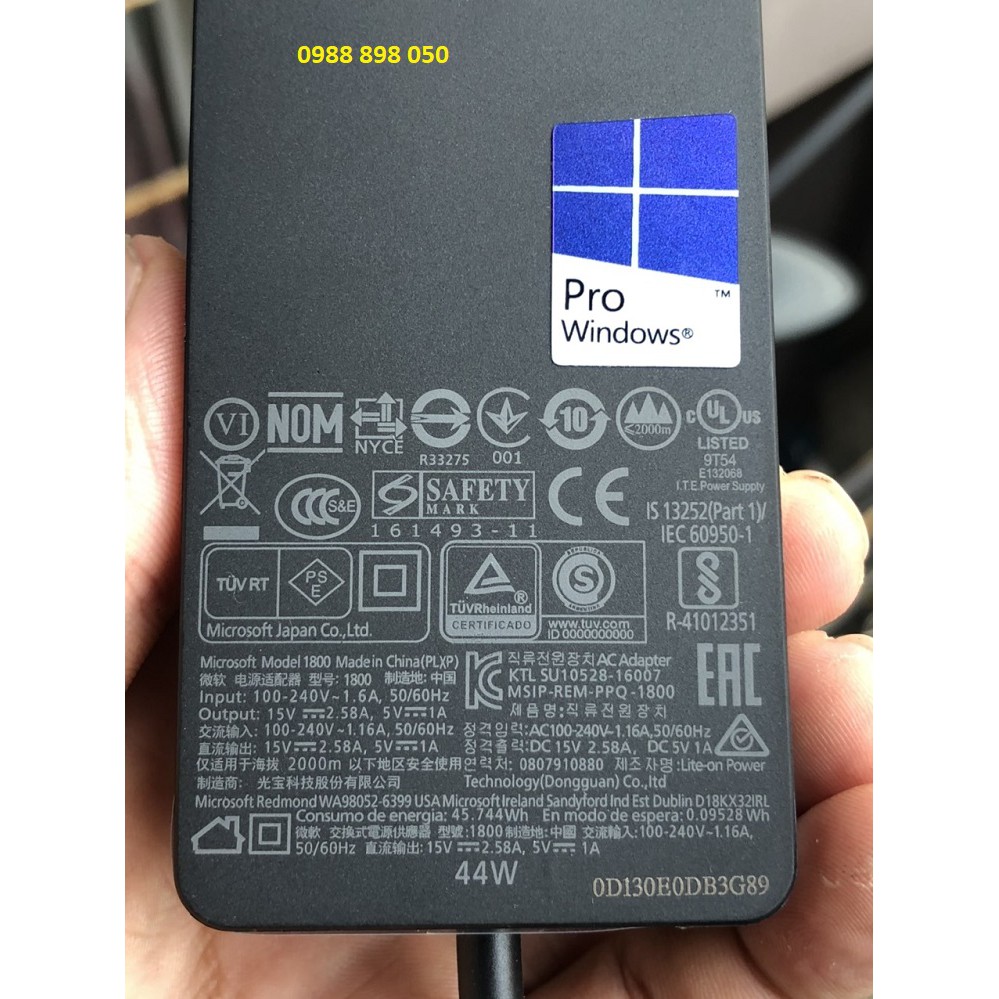 Dây Sạc Máy Tính Surface Pro 5 Bản Gốc