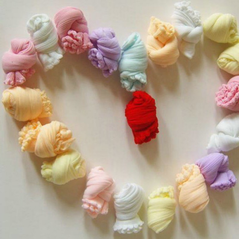 Vớ cotton màu sắc ngẫu nhiên dễ thương cho bé