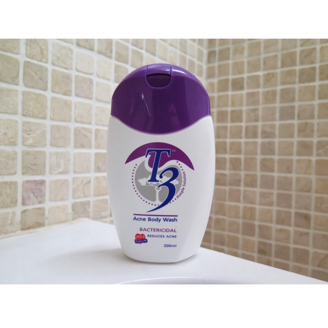 T3 Acne Body Wash - Sữa tắm giảm mụn lưng, giúp da sạch, mịn thoáng, khỏe mạnh - Chai 200ml