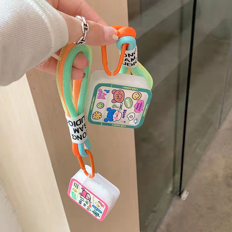 Vỏ bảo vệ hộp sạc tai nghe bằng nhựa mềm họa tiết hoạt hình dễ thương cho airpod 1/2/3/pro