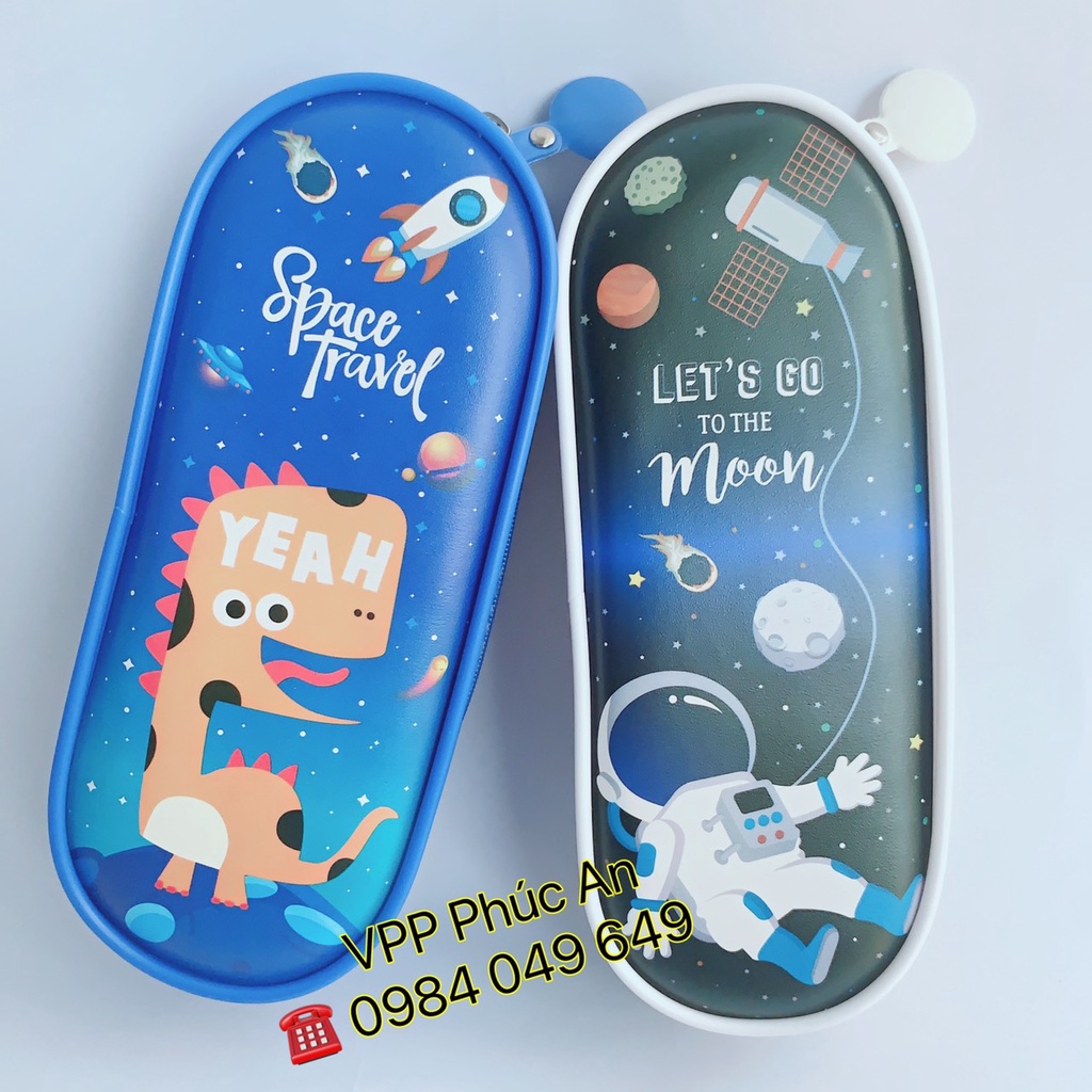 01 túi đựng bút giả da mềm tròn cute siêu xinh BD177