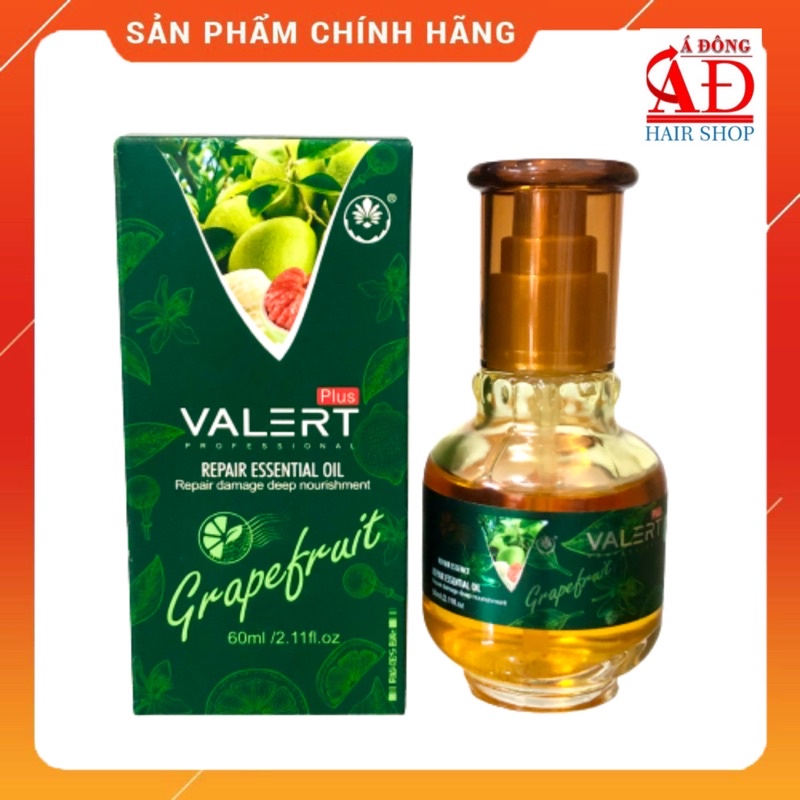 [+Tặng mũ trùm] Tinh dầu bưởi dưỡng bóng tóc Grapefruit Valert chính hãng repair Oil 60ml